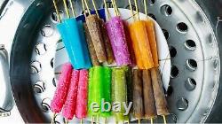 100Tube Large Thai Ice Cream Maker Stainless Steel Popsicles Homemade Hand Crank