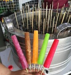 100Tube Large Thai Ice Cream Maker Stainless Steel Popsicles Homemade Hand Crank