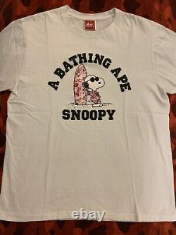 100% Authentic Bape A Bathing Ape Snoopy Peanuts Shirt Size Large BBC Ice Cream