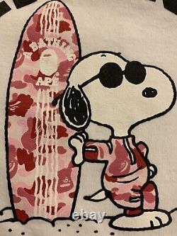 100% Authentic Bape A Bathing Ape Snoopy Peanuts Shirt Size Large BBC Ice Cream