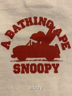 100% Authentic Bape A Bathing Ape Snoopy Peanuts Shirt Size Large BBC Ice Cream