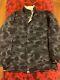 100% Authentic Bape Bathing Ape Black White Reversible Coat BBC Ice Cream Large