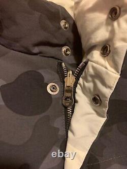 100% Authentic Bape Bathing Ape Black White Reversible Coat BBC Ice Cream Large