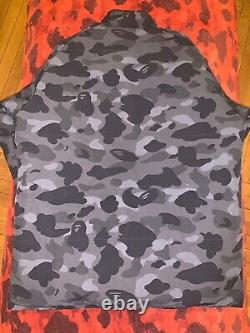 100% Authentic Bape Bathing Ape Black White Reversible Coat BBC Ice Cream Large