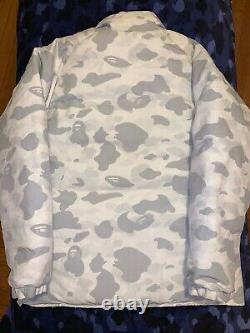 100% Authentic Bape Bathing Ape Black White Reversible Coat BBC Ice Cream Large
