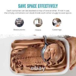 100 x 4L Rectangular Ice Cream Tubs With Lids Kitchen Food Storage Containers