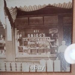 1910s John Snigo Ice Cream Pittsburgh PA Archive Photo Sign Business Cards S-1T