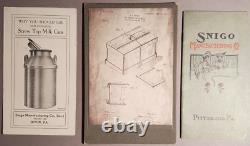 1910s John Snigo Ice Cream Pittsburgh PA Archive Photo Sign Business Cards S-1T