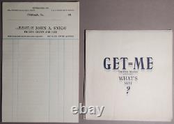 1910s John Snigo Ice Cream Pittsburgh PA Archive Photo Sign Business Cards S-1T