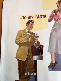 1949 Gripper Ice Cream American Advertising Terst Poster Rare 54x41 Inches Large