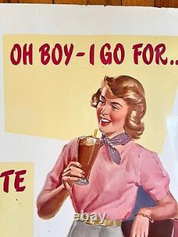 1949 Gripper Ice Cream American Advertising Terst Poster Rare 54x41 Inches Large
