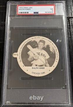1954 Dixie Lids Ralph Kiner PSA 5 LARGE withTAB Bordens Ice Cream (JUST GRADED)