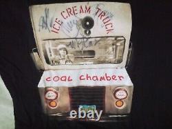 1990's Coal Chamber Band Autographed Ice Cream Truck T Shirt (L) Guitar Pick