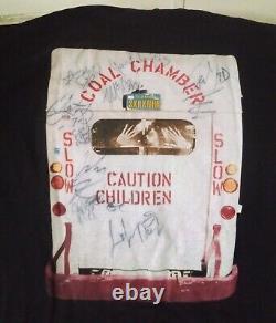 1990's Coal Chamber Band Autographed Ice Cream Truck T Shirt (L) Guitar Pick