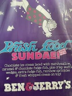 1996 Ben & Jerry's Phish Food Sundae Promo Poster Large RARE Ice Cream