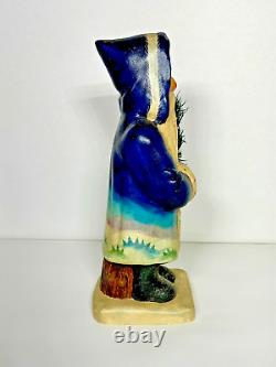 1997 Blue Father Xmas Banquet Ice Cream Mould, Vaillancourt Folk Art #9738