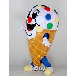 2017 Ice Cream Shop Cone Mascot Costume Restaurant Sale Adult Suit Express Gift