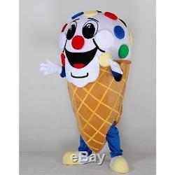 2017 Ice Cream Shop Cone Mascot Costume Restaurant Sale Adult Suit Express Gift
