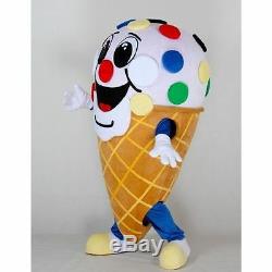2019 Ice Cream Shop Cone Mascot Costume Restaurant Sale Adult Dress Suit Express