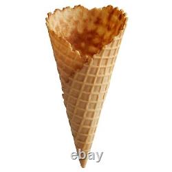 216 Case Kosher 7 Height Large Wide Mouth Pointed Waffle Ice Cream Cone