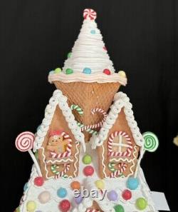 22 in SugarPlum Dreams Gingerbread House Light Up Ice Cream Christmas Decor