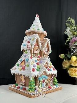 22 in SugarPlum Dreams Gingerbread House Light Up Ice Cream Christmas Decor