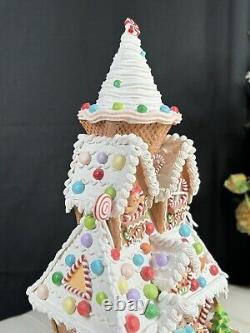 22 in SugarPlum Dreams Gingerbread House Light Up Ice Cream Christmas Decor
