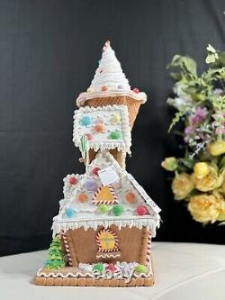 22 in SugarPlum Dreams Gingerbread House Light Up Ice Cream Christmas Decor