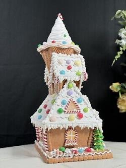 22 in SugarPlum Dreams Gingerbread House Light Up Ice Cream Christmas Decor