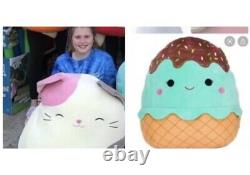 24 Squishmallow JUMBO HUGE LARGE Maya Mint Ice Cream Sundae NEW RARE Birthday