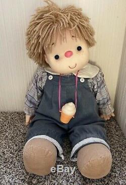 29 Vintage 80s Ice Cream Doll with Cone Necklace Large J Shin Co Hong Kong boy