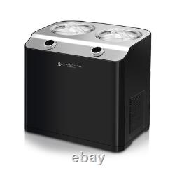 2 Flavor Ice Cream Maker, Automatic Compressor Ice Cream Maker Machine with 2