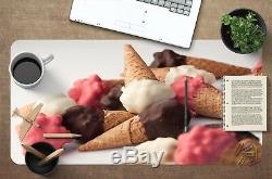 3D Colorful Ice Cream 070 Non-slip Office Desk Mouse Mat Large Keyboard Pad Game