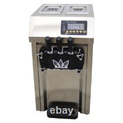 3 Flavor Automatic Soft Ice Cream Machine Pre-cooling ice cream maker 3.6L Tank