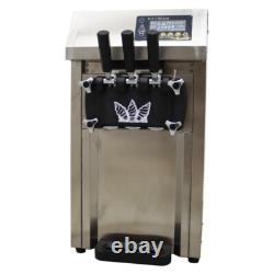 3 Flavor Automatic Soft Ice Cream Machine Pre-cooling ice cream maker 3.6L Tank
