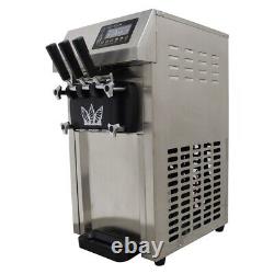 3 Flavor Automatic Soft Ice Cream Machine Pre-cooling ice cream maker 3.6L Tank