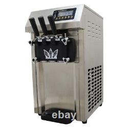 3 Flavor Automatic Soft Ice Cream Machine Pre-cooling ice cream maker 3.6L Tank