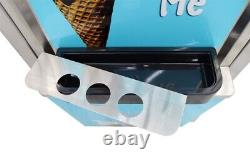 3 Flavor Soft Ice Cream Maker 110V Movable Large Capacity Hardness Adjustable