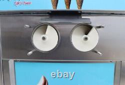 3 Flavor Soft Ice Cream Maker 110V Movable Large Capacity Hardness Adjustable