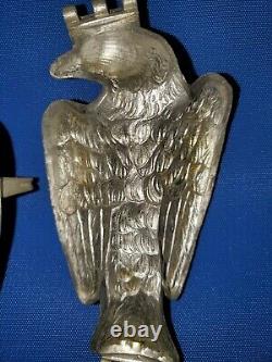 3 Piece Banquet Size American Eagle Pewter Ice Cream Mold C. C. Brevete