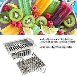40Pcs Stainless S- Popsicle DIY Large Capacity Popsicle Machine Ice Cream Maker