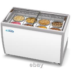 49 Inch Commercial Ice Cream Dipping Cabinet Display Case, 8 Large Tubs, 6 Stori