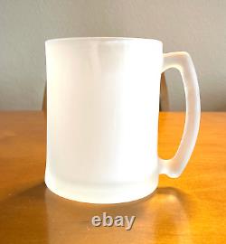 7 Large Frosted Glass Mugs 24 oz (3 Cups) Ice Cream Sodas 5.25H x 4D