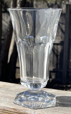 8 Cut Glass Large Footed Glasses French Bohemian Bloody Mary Ice Cream 6.5 H