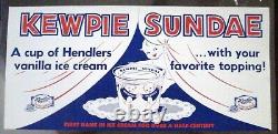 940-50's Large Vintage Ad Print for Hendles Ice Cream with Kewpie Sundae