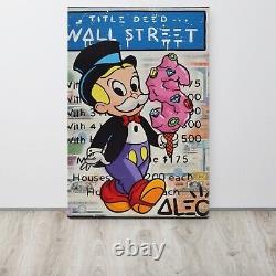 Alec Monopoly Canvas Mix-Up Dollar Ice Cream Wall Street Title Deed Framed Art