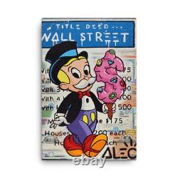 Alec Monopoly Canvas Mix-Up Dollar Ice Cream Wall Street Title Deed Framed Art