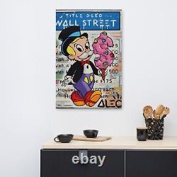 Alec Monopoly Canvas Mix-Up Dollar Ice Cream Wall Street Title Deed Framed Art