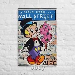 Alec Monopoly Canvas Mix-Up Dollar Ice Cream Wall Street Title Deed Framed Art