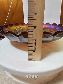 Amethyst Northwood Carnival Glass Peacock & urn Large Bowl/Ice Cream Bowl- READ